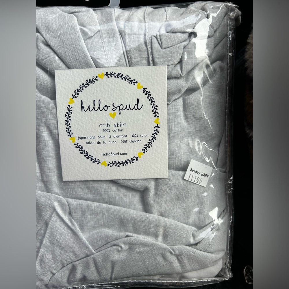 Hello Spud Baby Crib Skirt